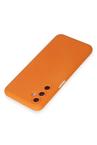 Samsung Galaxy M34 5G Kılıf Nano içi Kadife Silikon - Turuncu