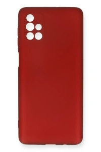 Samsung Galaxy M51 Kılıf First Silikon - Bordo