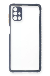 Samsung Galaxy M51 Kılıf Miami Şeffaf Silikon - Gri