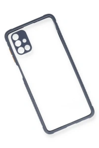 Samsung Galaxy M51 Kılıf Miami Şeffaf Silikon - Gri