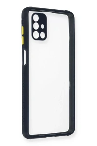 Samsung Galaxy M51 Kılıf Miami Şeffaf Silikon - Lacivert