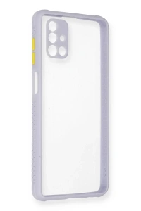 Samsung Galaxy M51 Kılıf Miami Şeffaf Silikon - Lila