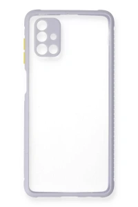 Samsung Galaxy M51 Kılıf Miami Şeffaf Silikon - Lila