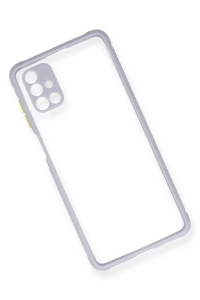 Samsung Galaxy M51 Kılıf Miami Şeffaf Silikon - Lila