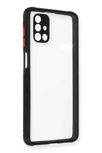 Samsung Galaxy M51 Kılıf Miami Şeffaf Silikon - Siyah