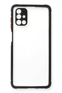 Samsung Galaxy M51 Kılıf Miami Şeffaf Silikon - Siyah