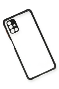 Samsung Galaxy M51 Kılıf Miami Şeffaf Silikon - Siyah