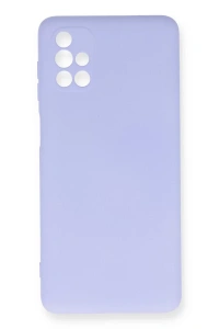 Samsung Galaxy M51 Kılıf Nano içi Kadife Silikon - Lila
