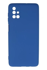 Samsung Galaxy M51 Kılıf Nano içi Kadife Silikon - Mavi