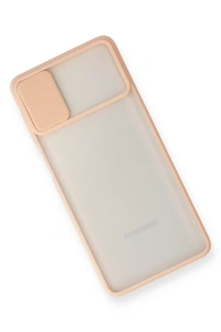 Samsung Galaxy M51 Kılıf Palm Buzlu Kamera Sürgülü Silikon - Pembe