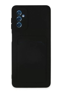 Samsung Galaxy M52 5G Kılıf Kelvin Kartvizitli Silikon - Siyah