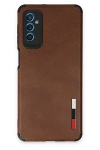 Samsung Galaxy M52 5G Kılıf Loop Deri Silikon - Kahverengi