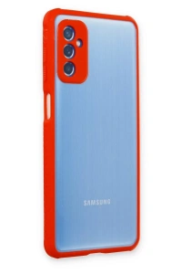 Samsung Galaxy M52 5G Kılıf Miami Şeffaf Silikon - Kırmızı
