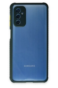 Samsung Galaxy M52 5G Kılıf Miami Şeffaf Silikon - Koyu Yeşil
