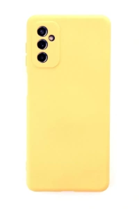 Samsung Galaxy M52 5G Kılıf Nano içi Kadife Silikon - Sarı