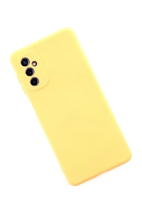 Samsung Galaxy M52 5G Kılıf Nano içi Kadife Silikon - Sarı
