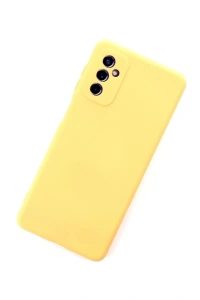 Samsung Galaxy M52 5G Kılıf Nano içi Kadife Silikon - Sarı