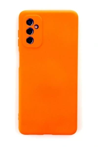 Samsung Galaxy M52 5G Kılıf Nano içi Kadife Silikon - Turuncu
