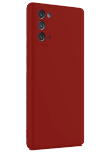 Samsung Galaxy Note 20 Kılıf First Silikon - Bordo