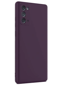 Samsung Galaxy Note 20 Kılıf First Silikon - Mürdüm