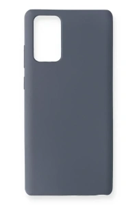 Samsung Galaxy Note 20 Kılıf Nano içi Kadife Silikon - Gri