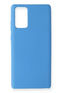 Samsung Galaxy Note 20 Kılıf Nano içi Kadife Silikon - Mavi