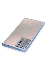 Samsung Galaxy Note 20 Ultra Kılıf Lensli Silikon - Açık Mavi