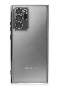 Samsung Galaxy Note 20 Ultra Kılıf Lensli Silikon - Gümüş