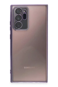 Samsung Galaxy Note 20 Ultra Kılıf Lensli Silikon - Mor