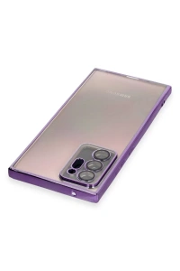 Samsung Galaxy Note 20 Ultra Kılıf Lensli Silikon - Mor
