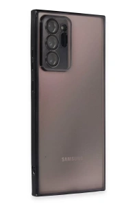 Samsung Galaxy Note 20 Ultra Kılıf Lensli Silikon - Siyah