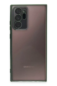 Samsung Galaxy Note 20 Ultra Kılıf Lensli Silikon - Yeşil