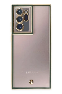 Samsung Galaxy Note 20 Ultra Kılıf Liva Lens Silikon - Yeşil