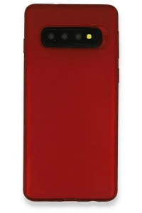 Samsung Galaxy S10 Plus Kılıf First Silikon - Bordo