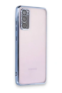 Samsung Galaxy S20 FE Kılıf Lensli Silikon - Açık Mavi