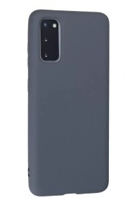 Samsung Galaxy S20 Kılıf Nano içi Kadife Silikon - Gri