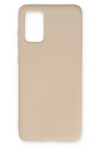 Samsung Galaxy S20 Kılıf Nano içi Kadife Silikon - Pudra