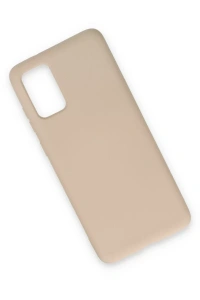 Samsung Galaxy S20 Kılıf Nano içi Kadife Silikon - Pudra