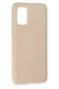 Samsung Galaxy S20 Kılıf Nano içi Kadife Silikon - Pudra