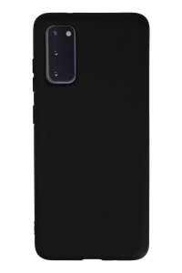 Samsung Galaxy S20 Kılıf Nano içi Kadife Silikon - Siyah