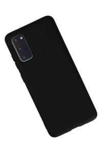 Samsung Galaxy S20 Kılıf Nano içi Kadife Silikon - Siyah