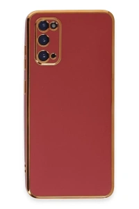 Samsung Galaxy S20 Kılıf Volet Silikon - Kırmızı