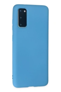 Samsung Galaxy S20 Plus Kılıf Nano içi Kadife Silikon - Mavi