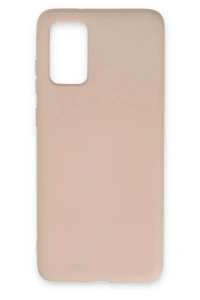 Samsung Galaxy S20 Plus Kılıf Nano içi Kadife Silikon - Pudra