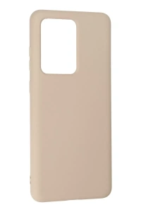 Samsung Galaxy S20 Ultra Kılıf Nano içi Kadife Silikon - Pudra