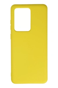 Samsung Galaxy S20 Ultra Kılıf Nano içi Kadife Silikon - Sarı