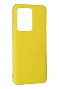 Samsung Galaxy S20 Ultra Kılıf Nano içi Kadife Silikon - Sarı