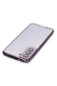 Samsung Galaxy S21 FE Kılıf Lensli Silikon - Mor