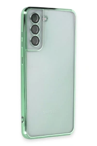 Samsung Galaxy S21 FE Kılıf Lensli Silikon - Yeşil