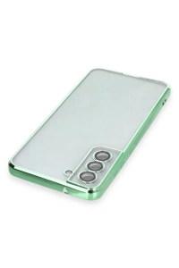 Samsung Galaxy S21 FE Kılıf Lensli Silikon - Yeşil